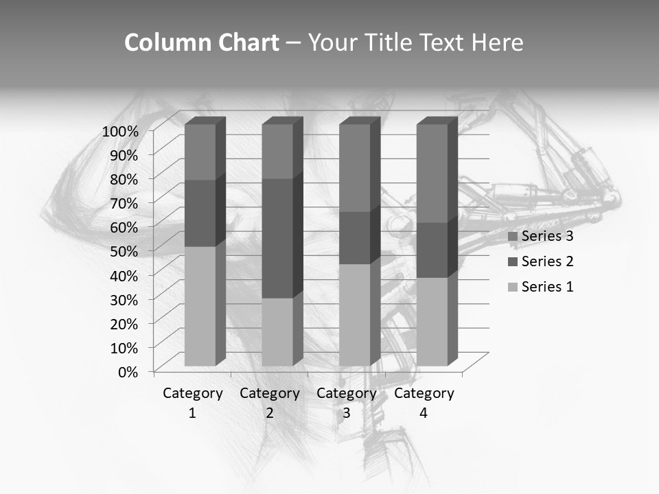 Pencil's Sketch Of The Cyborg PowerPoint Template