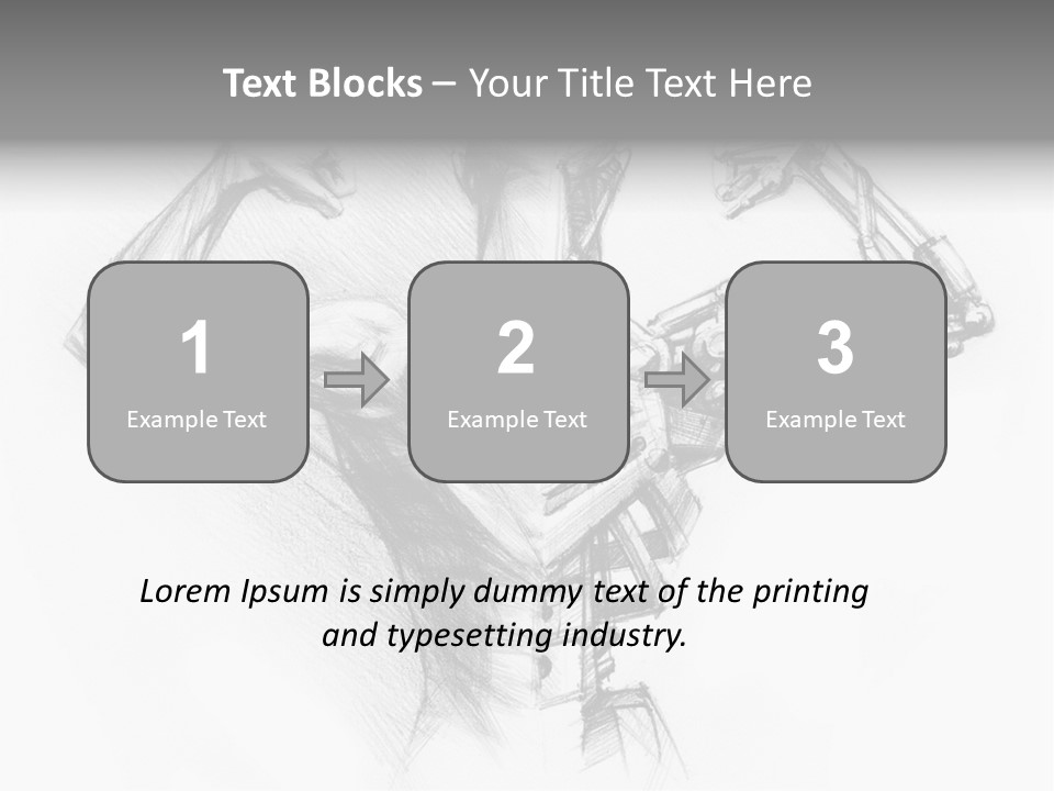 Pencil's Sketch Of The Cyborg PowerPoint Template