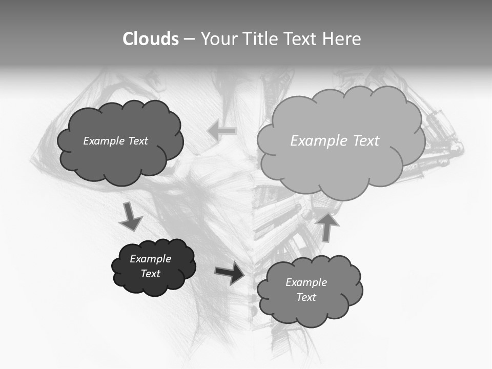 Pencil's Sketch Of The Cyborg PowerPoint Template