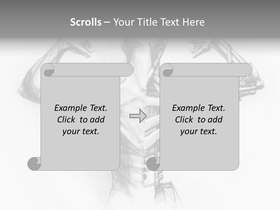 Pencil's Sketch Of The Cyborg PowerPoint Template