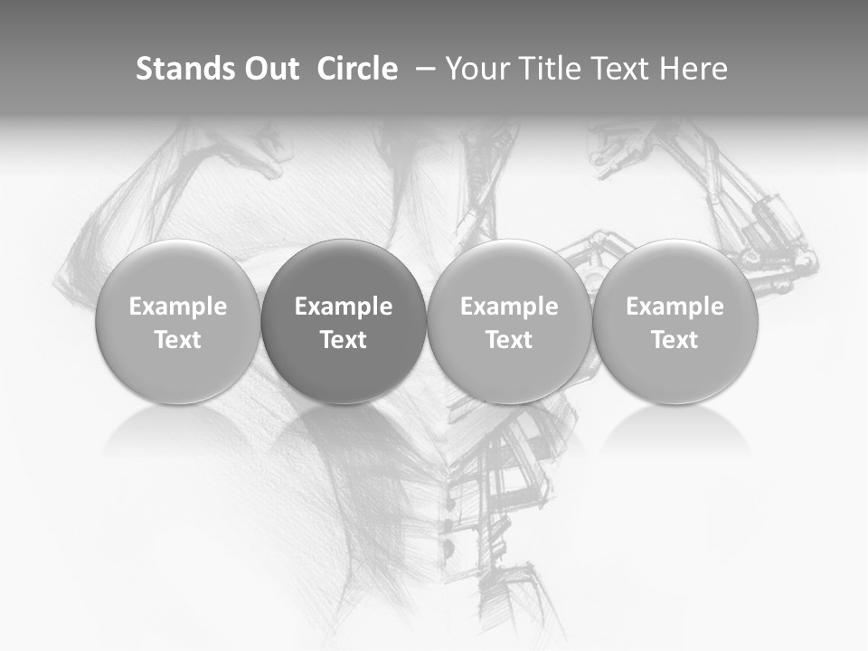 Pencil's Sketch Of The Cyborg PowerPoint Template
