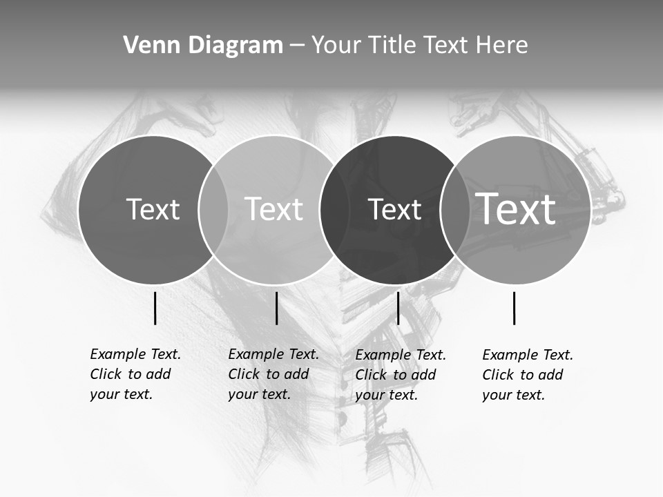 Pencil's Sketch Of The Cyborg PowerPoint Template