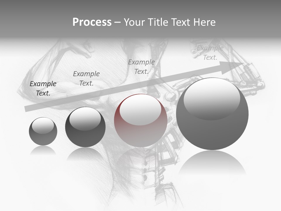 Pencil's Sketch Of The Cyborg PowerPoint Template