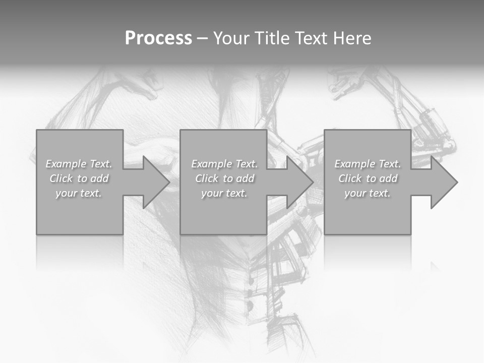 Pencil's Sketch Of The Cyborg PowerPoint Template