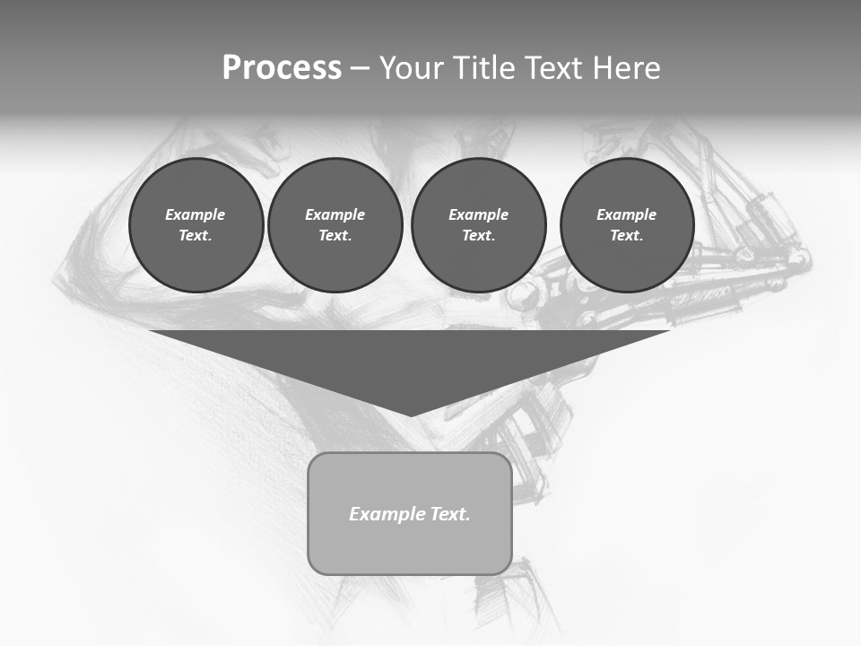 Pencil's Sketch Of The Cyborg PowerPoint Template