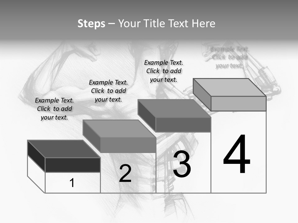 Pencil's Sketch Of The Cyborg PowerPoint Template