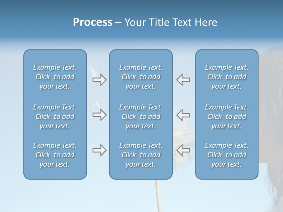 Little Girl Blows On A Seedy Pod Plant As Seeds Drift Off. PowerPoint Template