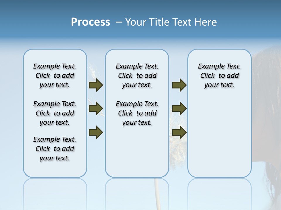 Little Girl Blows On A Seedy Pod Plant As Seeds Drift Off. PowerPoint Template