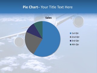 Airplane Above The Clouds, PowerPoint Template