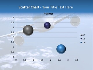 Airplane Above The Clouds, PowerPoint Template