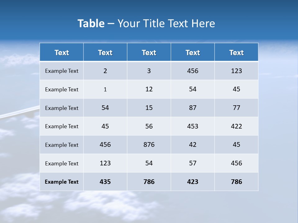 Airplane Above The Clouds, PowerPoint Template