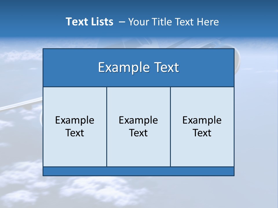 Airplane Above The Clouds, PowerPoint Template