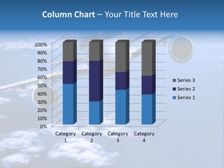 Airplane Above The Clouds, PowerPoint Template