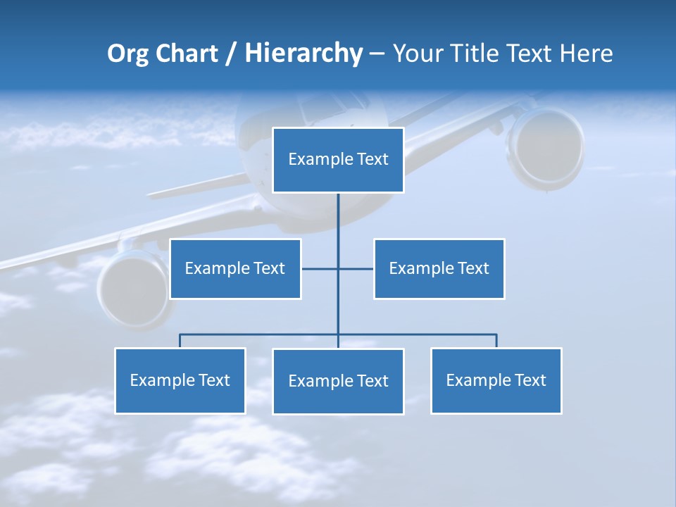 Airplane Above The Clouds, PowerPoint Template