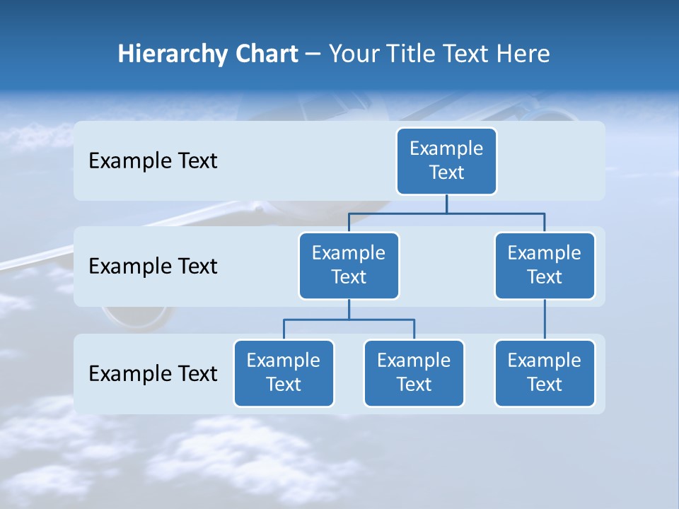 Airplane Above The Clouds, PowerPoint Template