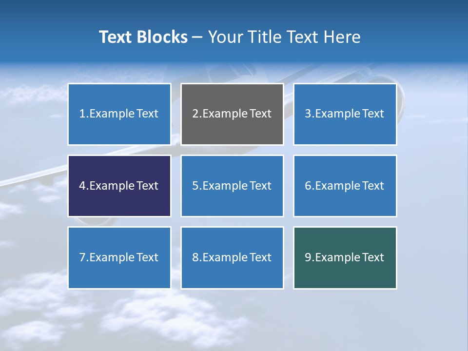 Airplane Above The Clouds, PowerPoint Template