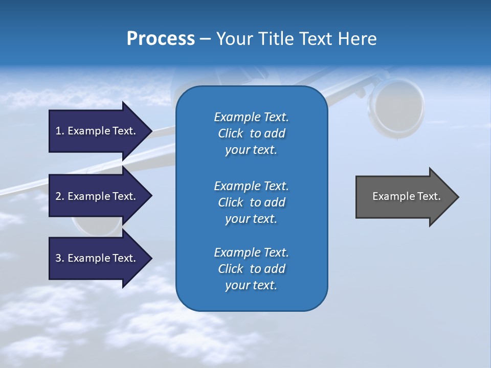 Airplane Above The Clouds, PowerPoint Template