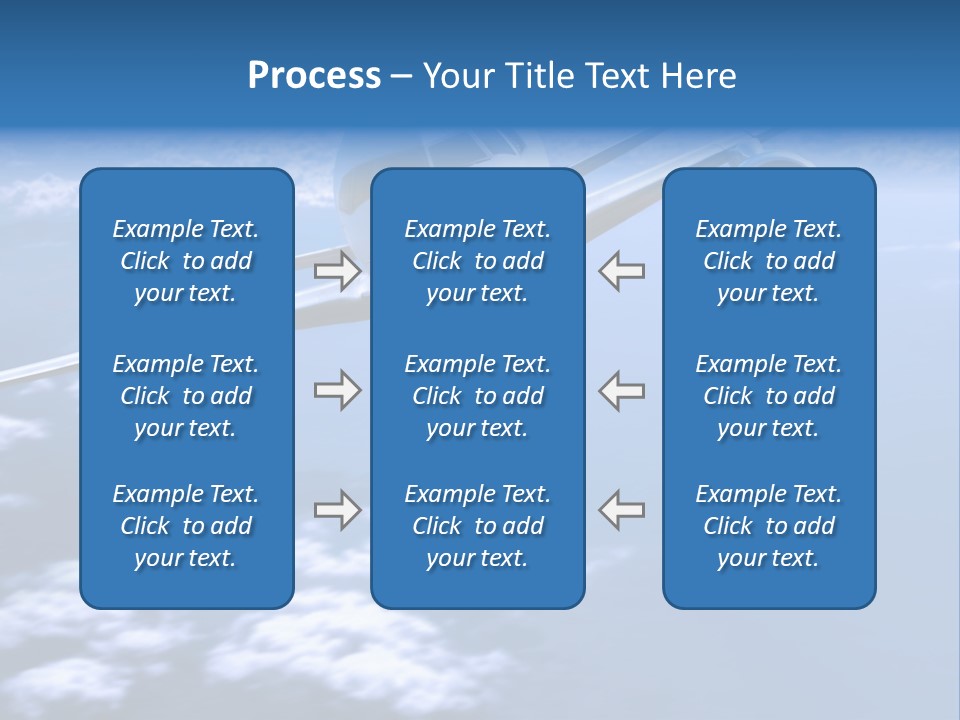 Airplane Above The Clouds, PowerPoint Template