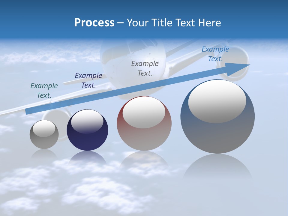 Airplane Above The Clouds, PowerPoint Template