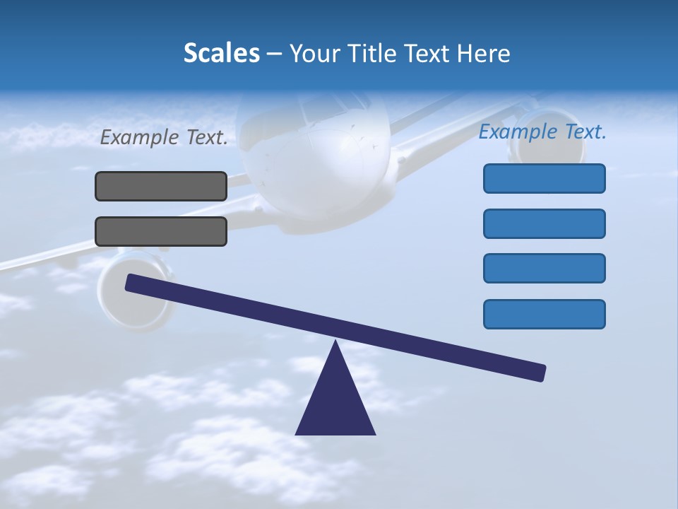 Airplane Above The Clouds, PowerPoint Template