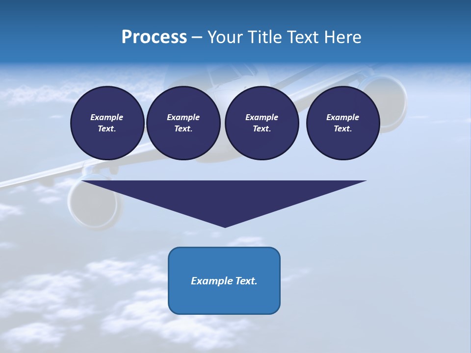 Airplane Above The Clouds, PowerPoint Template