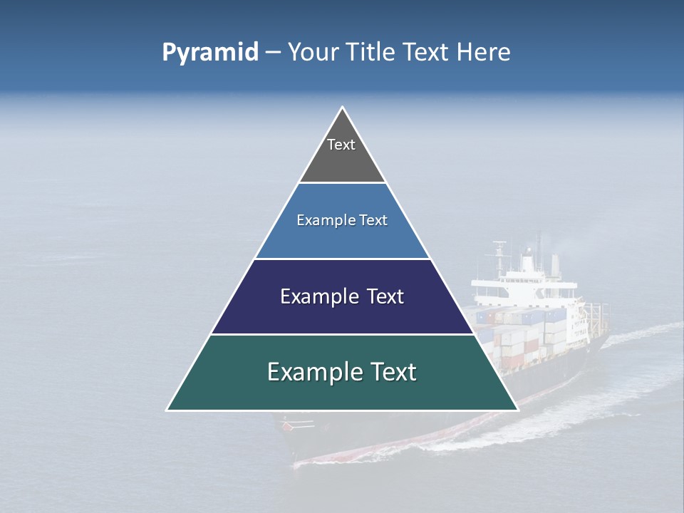 Ship With Containers Aerial View In San Francisco PowerPoint Template