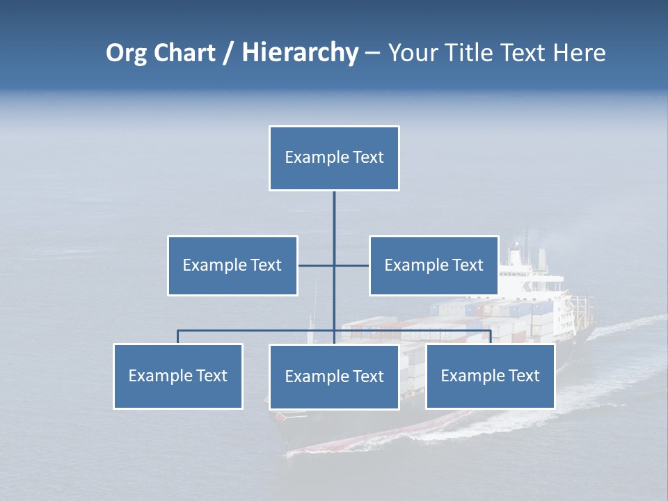 Ship With Containers Aerial View In San Francisco PowerPoint Template
