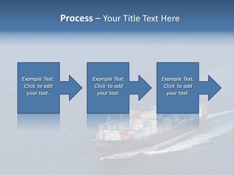 Ship With Containers Aerial View In San Francisco PowerPoint Template