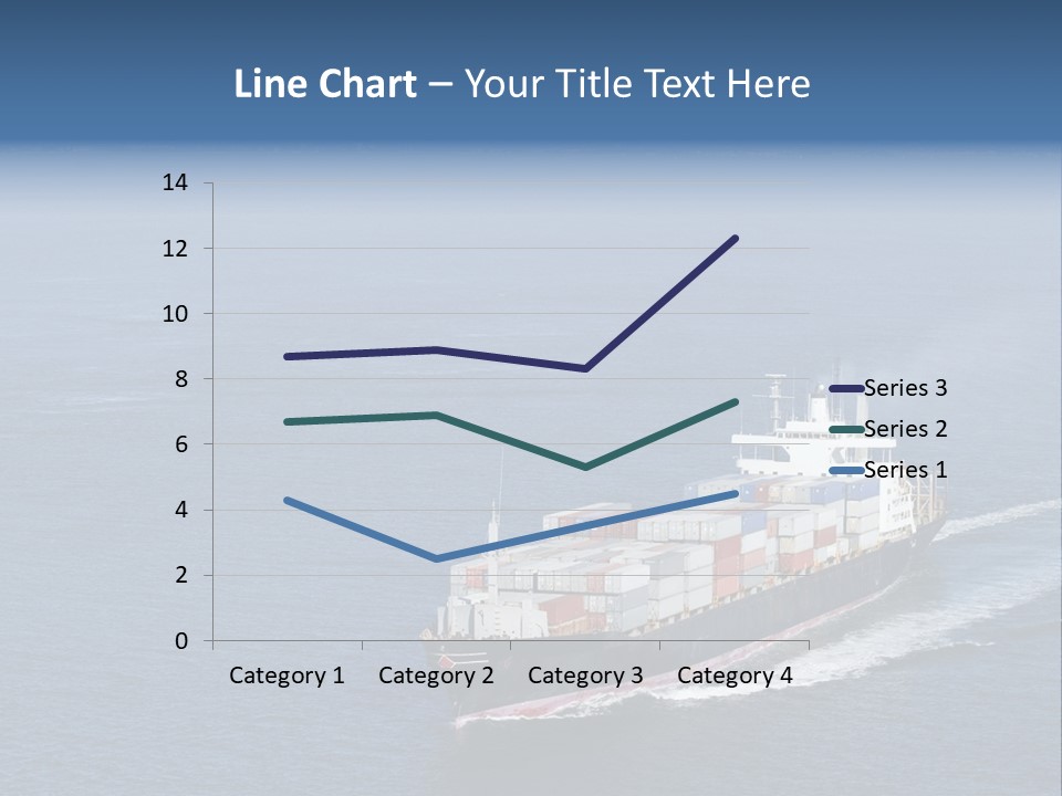 Ship With Containers Aerial View In San Francisco PowerPoint Template