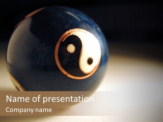 Old Yin Yang Ball PowerPoint Template