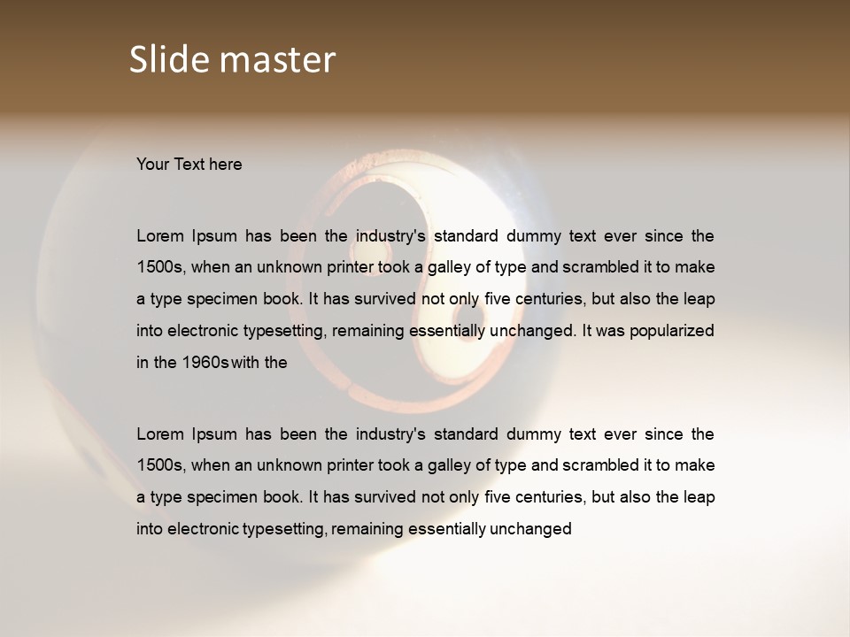 Old Yin Yang Ball PowerPoint Template