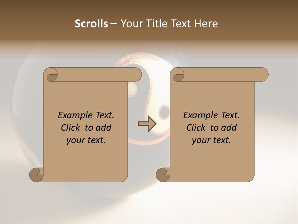 Old Yin Yang Ball PowerPoint Template