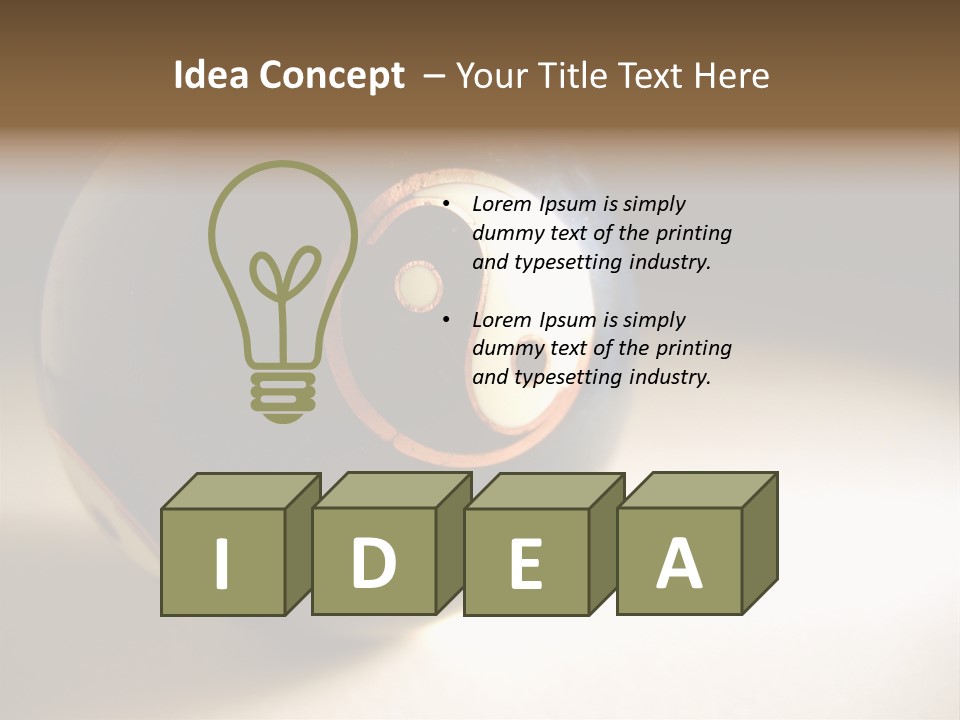 Old Yin Yang Ball PowerPoint Template