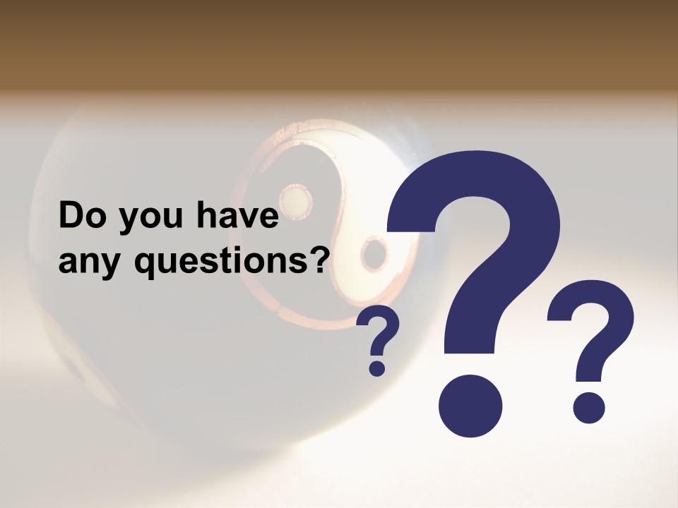 Old Yin Yang Ball PowerPoint Template