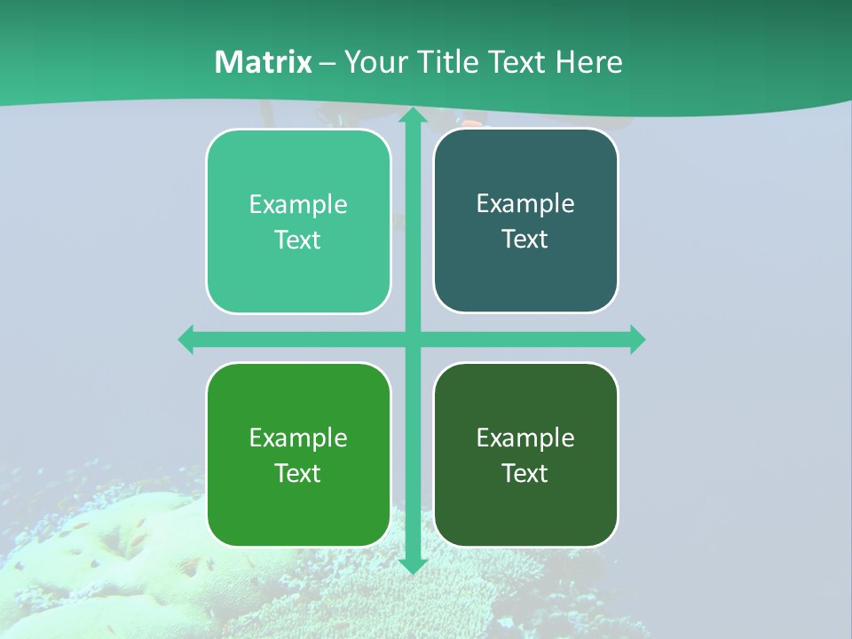 Diver In Deep And Sea Coral PowerPoint Template