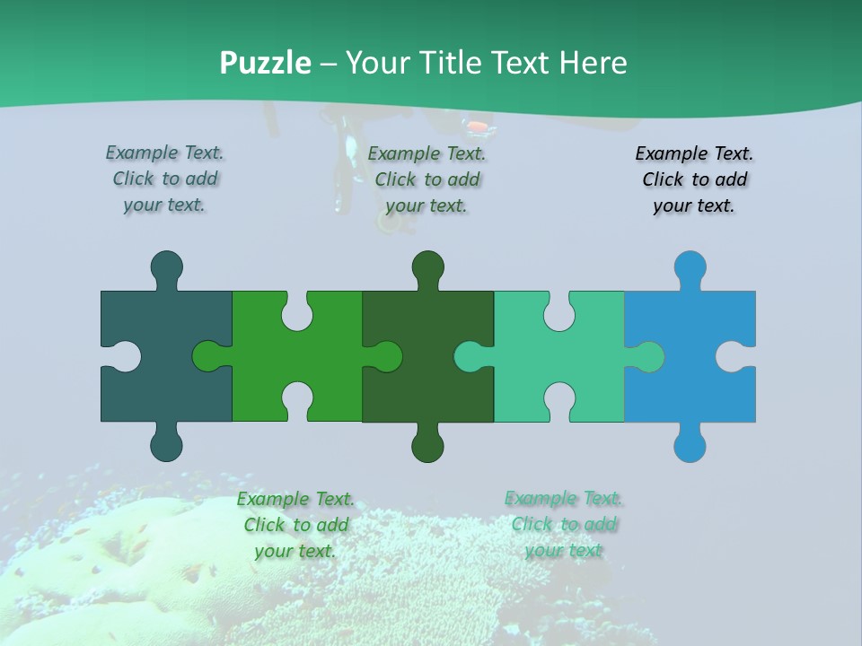 Diver In Deep And Sea Coral PowerPoint Template