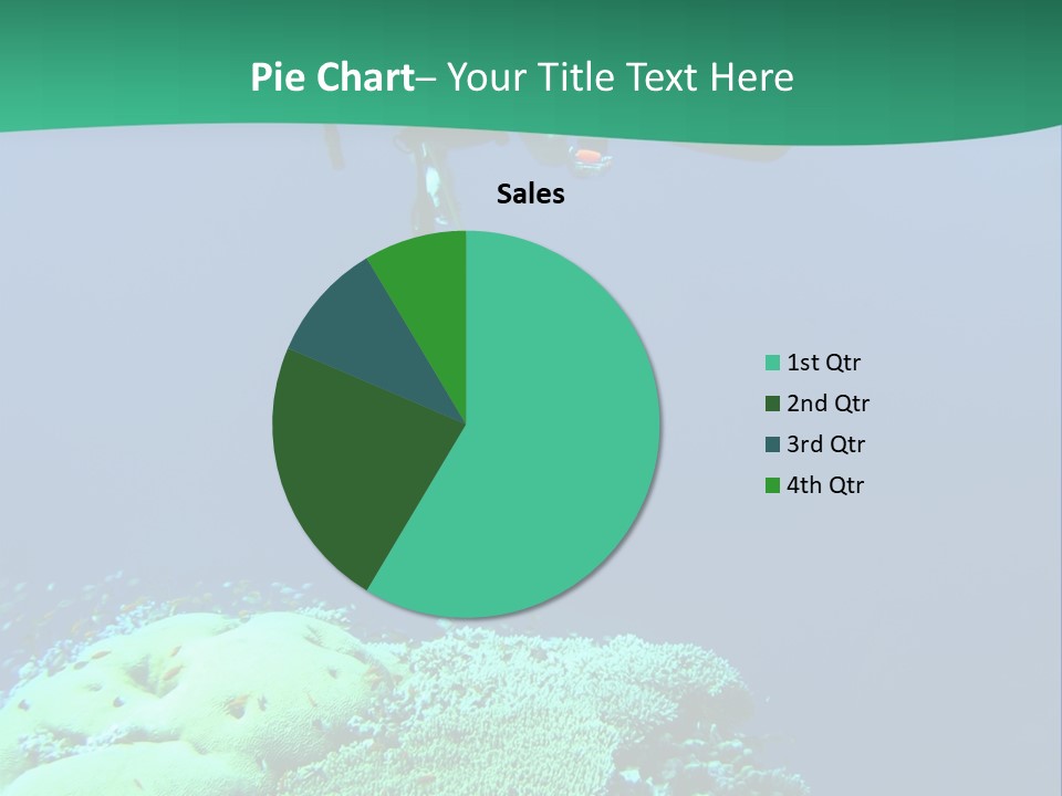 Diver In Deep And Sea Coral PowerPoint Template