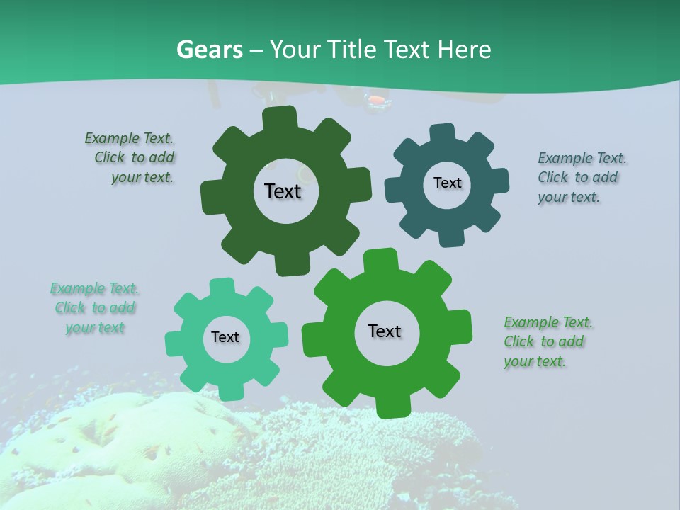 Diver In Deep And Sea Coral PowerPoint Template