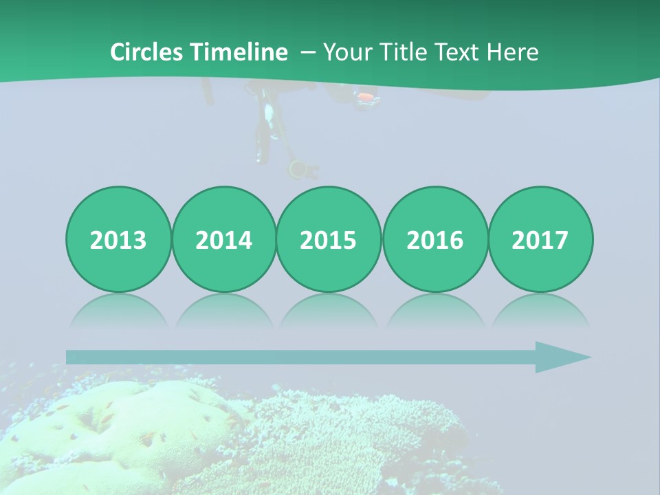 Diver In Deep And Sea Coral PowerPoint Template