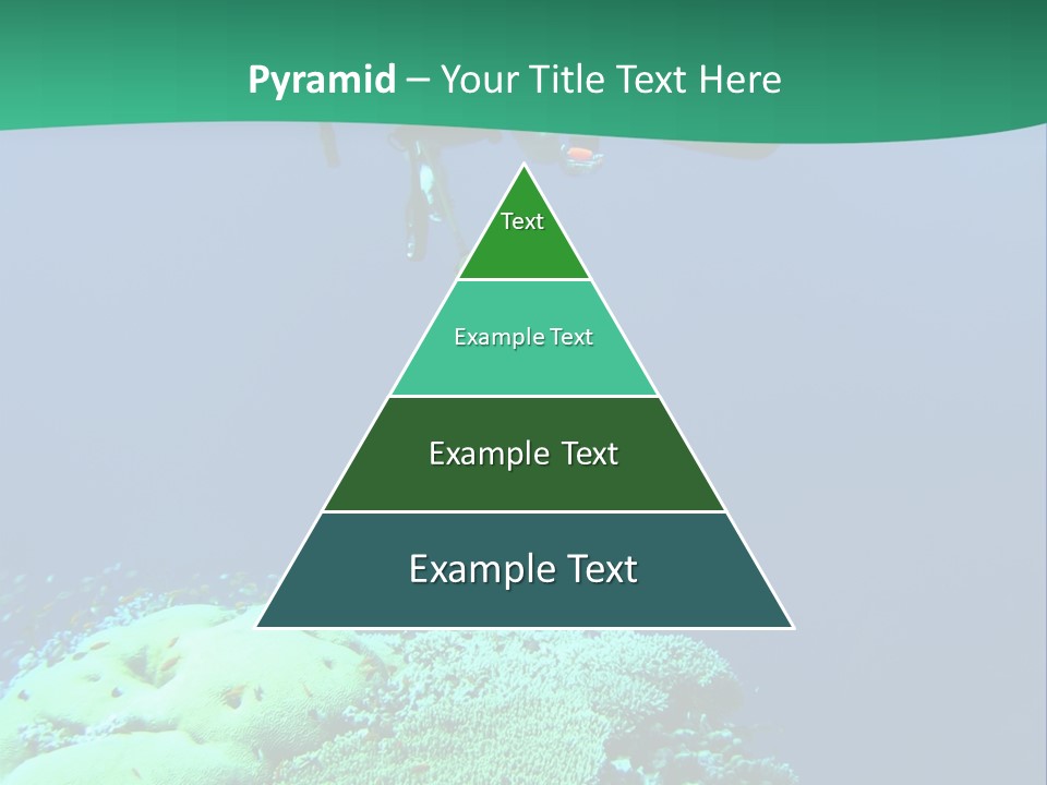 Diver In Deep And Sea Coral PowerPoint Template