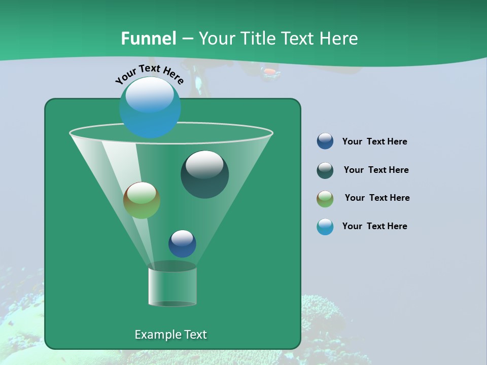 Diver In Deep And Sea Coral PowerPoint Template