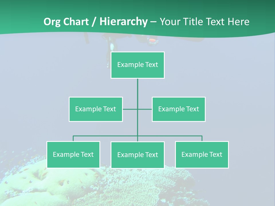 Diver In Deep And Sea Coral PowerPoint Template