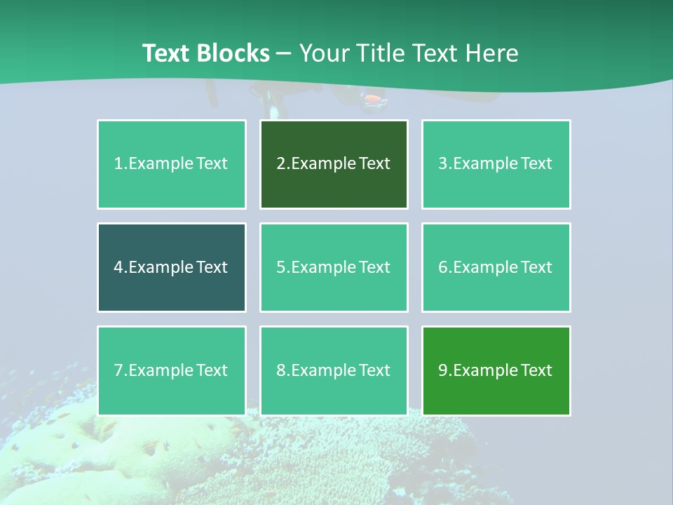 Diver In Deep And Sea Coral PowerPoint Template