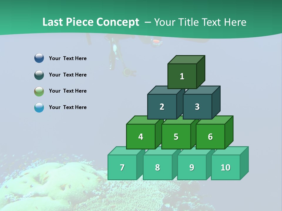 Diver In Deep And Sea Coral PowerPoint Template