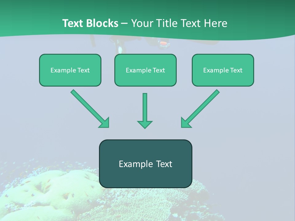 Diver In Deep And Sea Coral PowerPoint Template