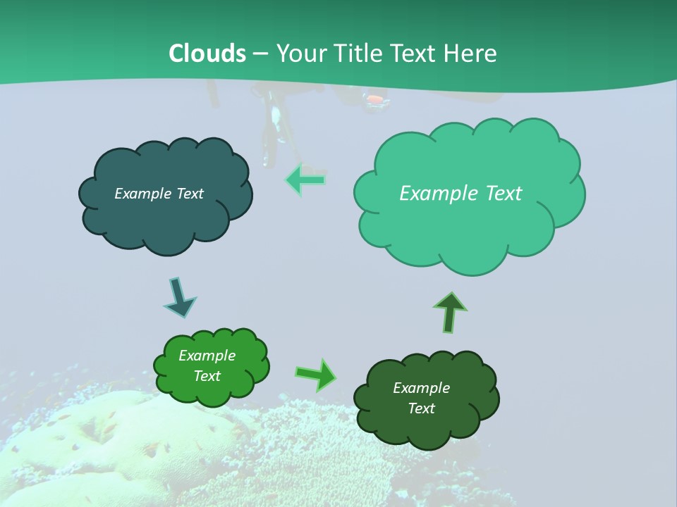 Diver In Deep And Sea Coral PowerPoint Template