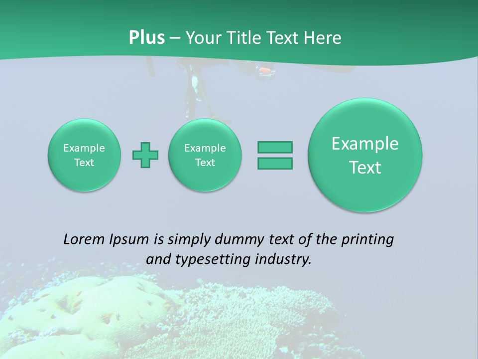 Diver In Deep And Sea Coral PowerPoint Template