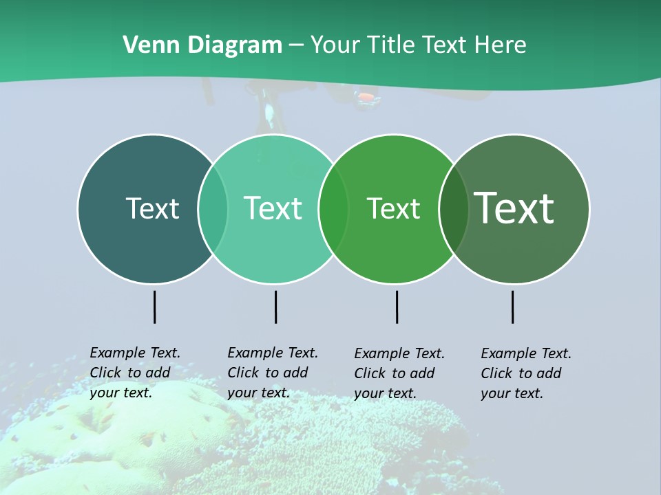 Diver In Deep And Sea Coral PowerPoint Template