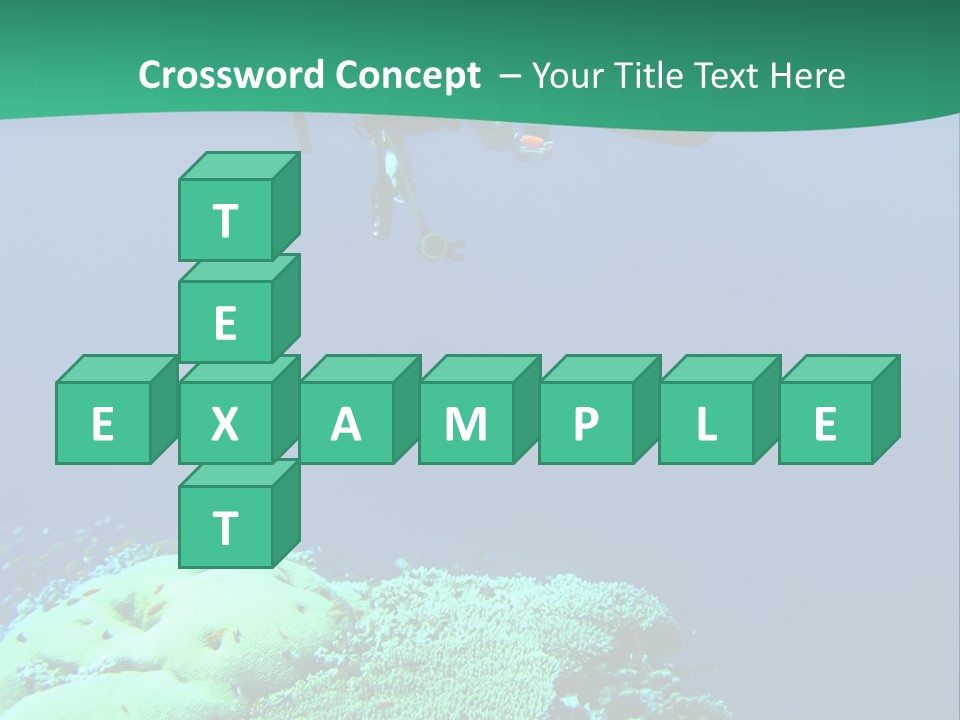 Diver In Deep And Sea Coral PowerPoint Template