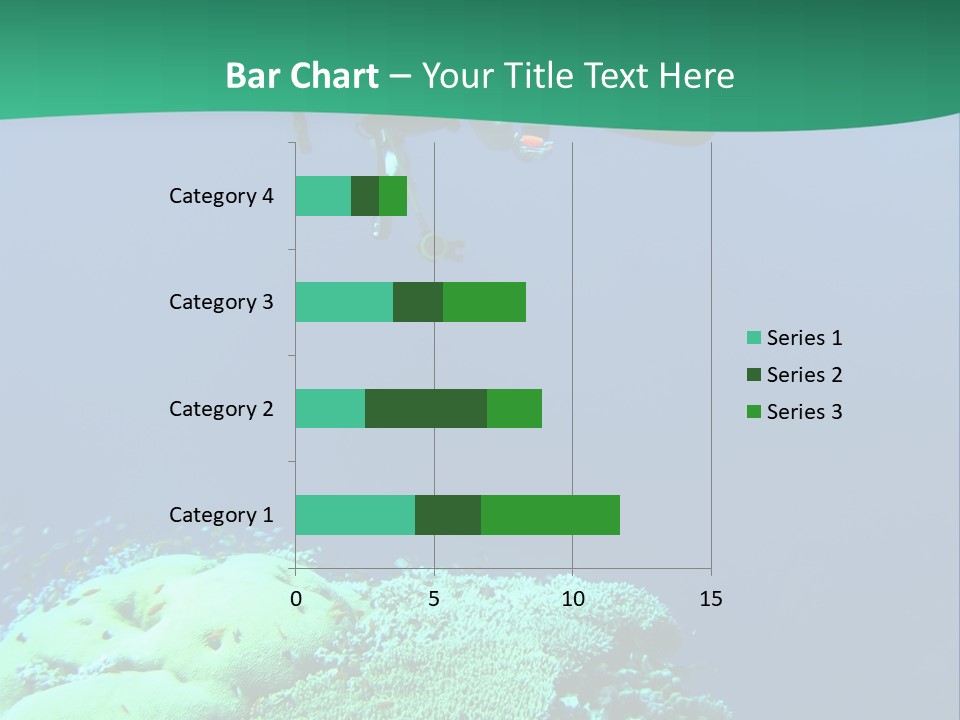 Diver In Deep And Sea Coral PowerPoint Template